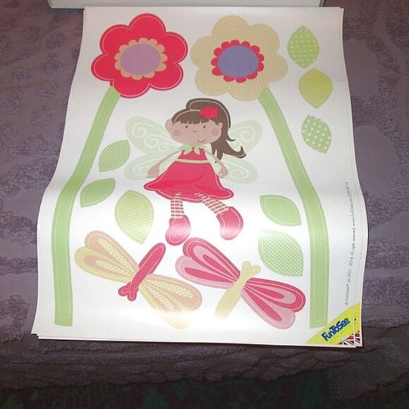 NIB Enchanted FAIRY Butterfly GARDEN Wall DECOR Reusable DECALS Peel & Stick - Picture 9 of 11